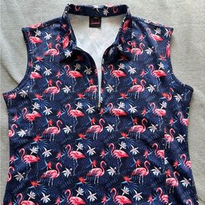 Golf Goddess Navy Floral golf Shirt